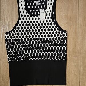 Cache Monochrome Honeycomb Tank Top - NEW